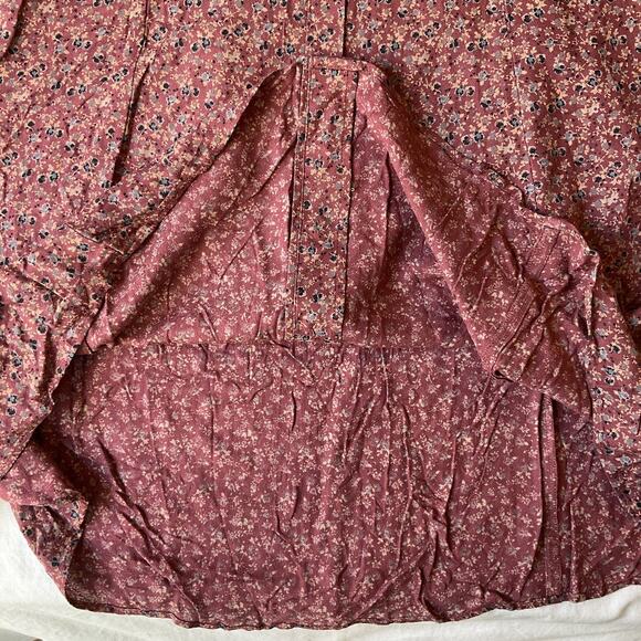 American Eagle Outfitters Women Dress M Mauve Floral Fit & Flare Cottagecore - Picture 9 of 11
